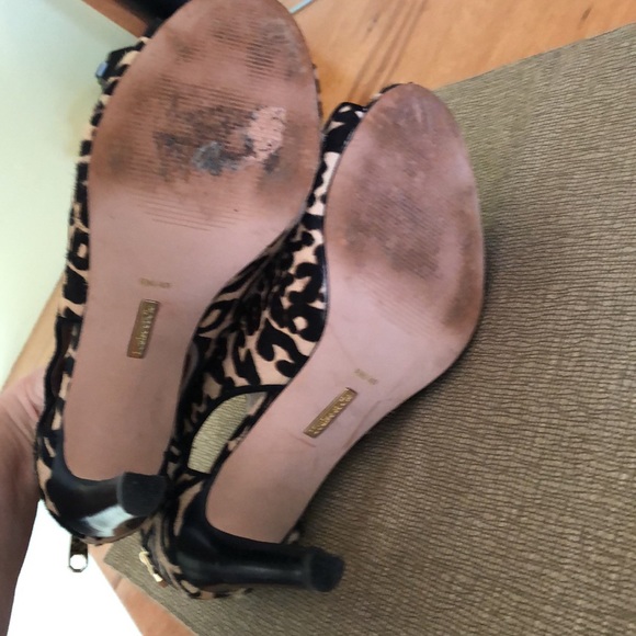 Darling Leopard Peep Toe Booties - Picture 7 of 11